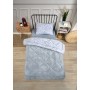ETE HOMETEX TEK KİŞİLİK LÜX WELSOFT YORGAN SETİ ZEBRA GRİ 155X215CM 8696474231935